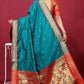 Jyoti Fashion Women's Sky Blue Paithani Silk Zari Woven Saree with Blouse | Swadesiicart