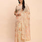 Shree Shyam Fashion Linen Cotton Off White Saree