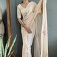 Aayaa Designer 1 min Hand Painted Ready to Wear saree - Off White | Swadesiicart