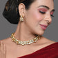 Peryl Women Kundan Necklace With Earrings(2 Pc Set) - Swadesiicart