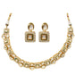 Peryl Women Kundan Necklace With Earrings(2 Pc Set) - Swadesiicart