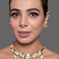 Peryl Women's Kundan Inspired Necklace With Earrings - Noz2Toz
