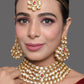 Peryl Women's Handcrafted Maharani Kundan Necklace With Earrings & Mang Tika - Swadesiicart