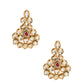Peryl Women Gold Toned Kundan Necklace With Earrings(2 Pc Set) - Swadesiicart