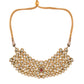 Peryl Women Gold Toned Kundan Necklace With Earrings(2 Pc Set) - Swadesiicart