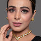 Peryl Women's Handcrafted Kundan Studded Necklace With Earring - Swadesiicart