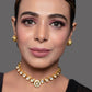 Peryl Women's Handcrafted Kundan Studded Necklace With Earring - Noz2Toz