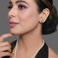 Peryl Women's Pearl Beaded Kundan Embellished Necklace With Earrings - Swadesiicart