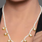 Peryl Women's Pearl Beaded Kundan Embellished Necklace With Earrings - Swadesiicart