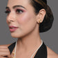 Peryl Women's Pearl Beaded Kundan Embellished Necklace With Earrings - Swadesiicart