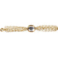 Peryl Women's Gold Toned White Kundan Charm Bracelet - Swadesiicart