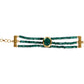 Peryl Women's Green Gold Toned Kundan Bracelet - Swadesiicart