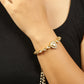 Peryl Women's Handcrafted Gold Kundan Bracelet With Pearls - Swadesiicart
