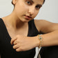 Peryl Women's Gold Toned Kundan Inspired Bracelet With Pearls - Swadesiicart