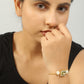 Peryl Women's Handcrafted Kundan Studded Bracelet With Pearls - Swadesiicart