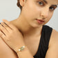 Peryl Women's Handcrafted Kundan Studded Bracelet With Pearls - Noz2Toz