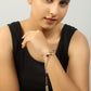 Peryl Women's Blue White Gold Tone Kundan Bracelet - Noz2Toz