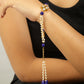 Peryl Women's Blue White Gold Tone Kundan Bracelet - Swadesiicart