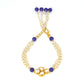 Peryl Women's Blue White Gold Tone Kundan Bracelet - Swadesiicart