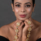 Peryl Women's Handcrafted Floral Kundan Hathphool - Swadesiicart