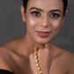 Peryl Women's Red Gold Toned Royal Kundan Hathphool - Swadesiicart