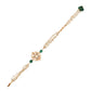 Peryl Women's Kundan Floral Gold Tone Bracelet - Swadesiicart