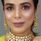 Peryl Women's Handcrafted Royal Kundan Necklace Set - Swadesiicart