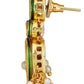 Peryl Women's Pink Green Gold Tone Kundan Necklace With Earrings - Swadesiicart