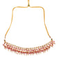 Peryl Women's Pearl & Pink Beaded Gold Tone Kundan Inspired Necklace With Earrings And Maang Tikka - Swadesiicart
