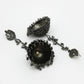 NVR Women Black Oxidised Brass-Plated Jhumka Earrings - Swadesiicart