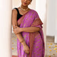 Joban Fashion Hot Pink Crepe Chiffon Pure Handloom Banarasi Silk Saree | Swadesiicart