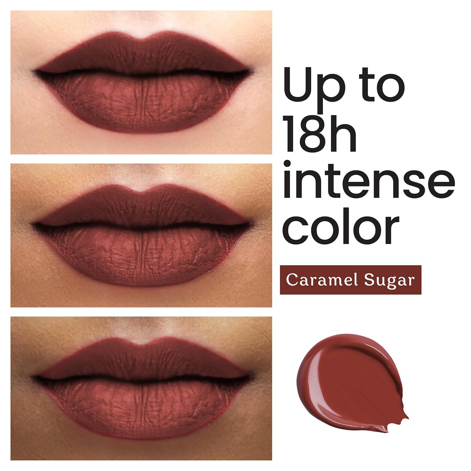 Color Cupid Matte Intense Color 18-Hour Stay Liquid Lipstick - Caramel Sugar - Swadesiicart
