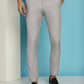Indian Needle Men's Solid Cotton Formal Trousers - Light-Grey | Swadesiicart