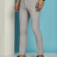 Indian Needle Men's Solid Cotton Formal Trousers - Light-Grey | Swadesiicart