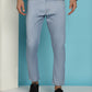 Indian Needle Men's Blue Solid Cotton Casual Trouser - Blue | Swadesiicart