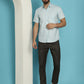 Indian Needle Men's Olive Green Solid Cotton Casual Trouser | Swadesiicart