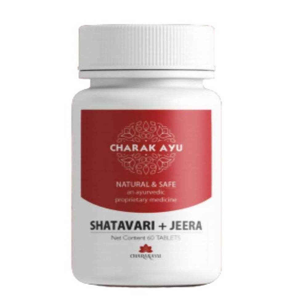 Charakayu Shatavari + Jeera Tablets | Swadesiicart