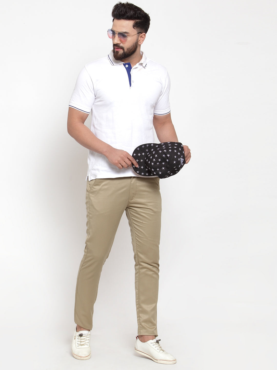 Jainish Men Beige Slim Fit Formal Trousers ( FGP 253Beigexxx ) | Swadesiicart
