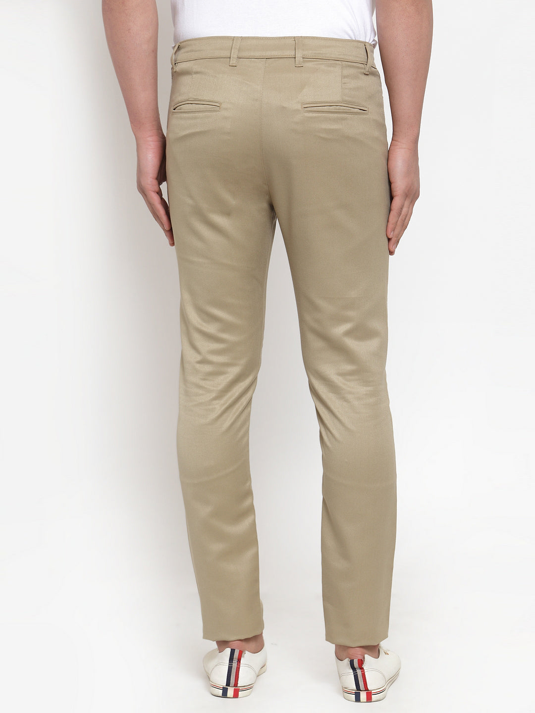 Jainish Men Beige Slim Fit Formal Trousers ( FGP 253Beigexxx ) | Swadesiicart