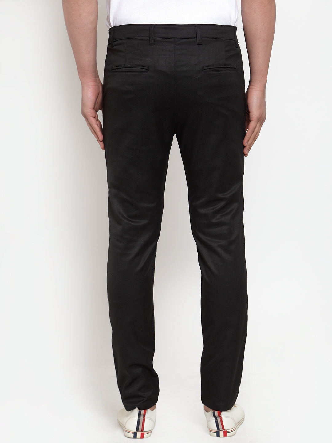 Jainish Men's Black Solid Formal Trousers ( FGP 253Black ) | Swadesiicart