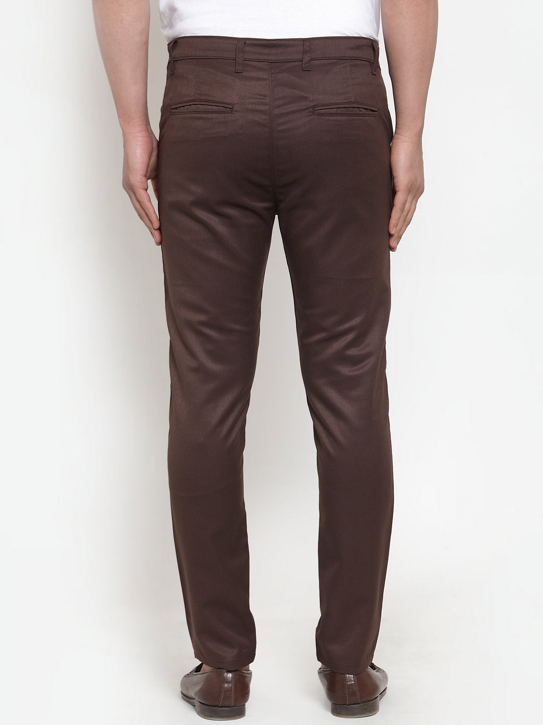 Jainish Men's Brown Solid Formal Trousers ( FGP 253Coffee ) | Swadesiicart