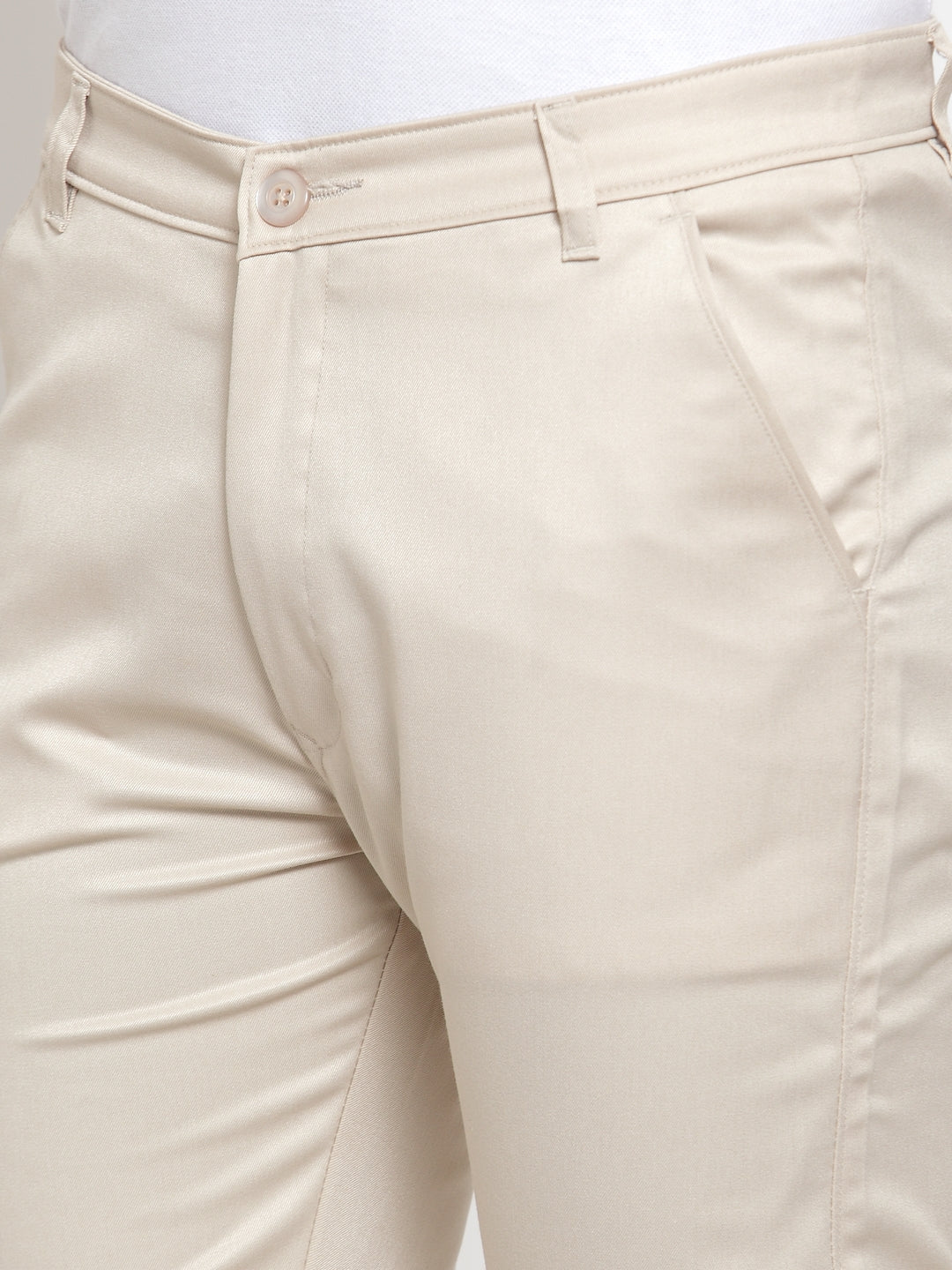 Jainish Men's Cream Solid Formal Trousers ( FGP 253Cream ) | Swadesiicart
