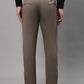 Jainish Men's Dark-Beige Tapered Fit Formal Trousers | Swadesiicart