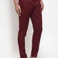 Jainish Men's Maroon Solid Formal Trousers ( FGP 253Maroon ) | Swadesiicart