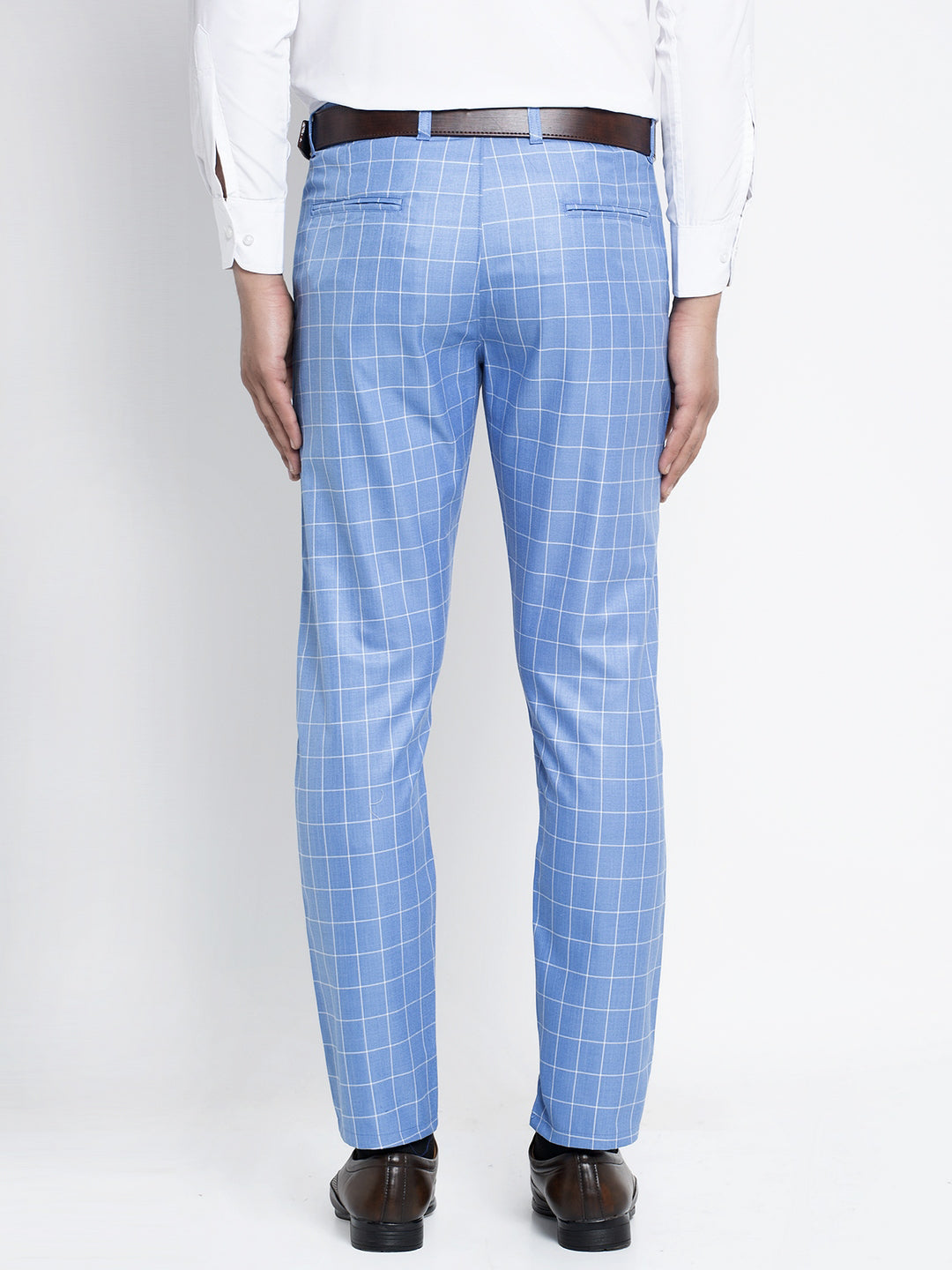 Jainish Men's Blue Formal Trousers ( FGP 260Light-Blue ) | Swadesiicart