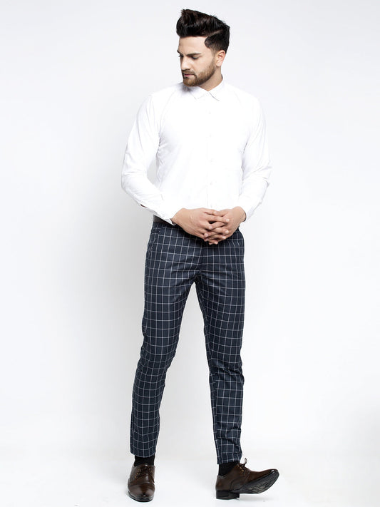 Jainish Men's Navy Formal Trousers ( FGP 260Navy ) | Swadesiicart