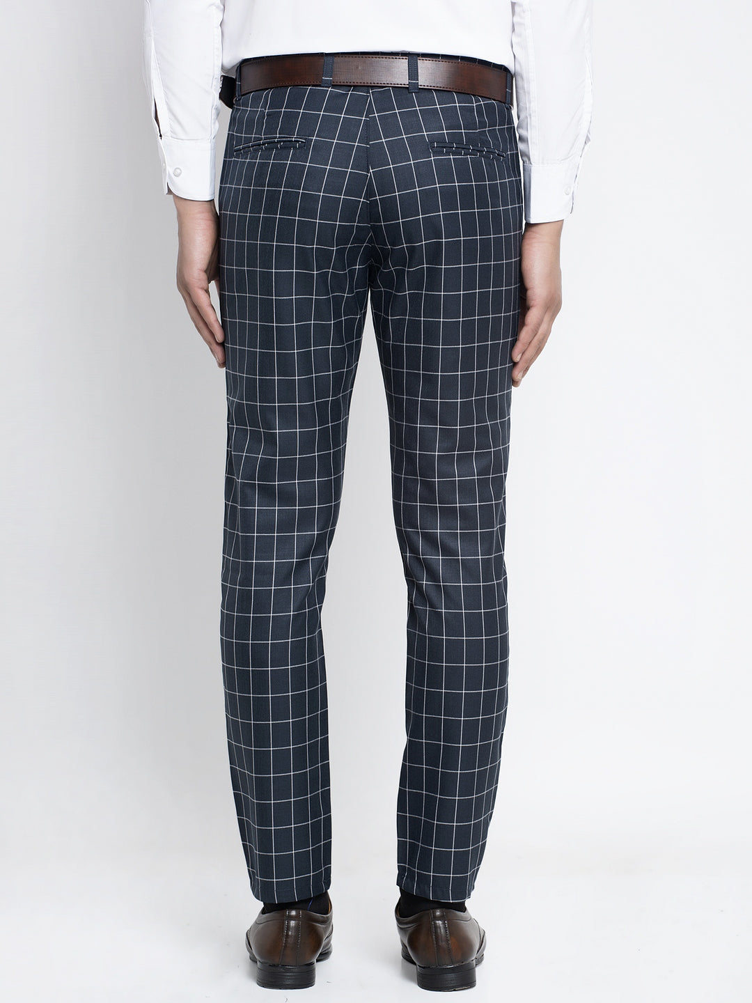Jainish Men's Navy Formal Trousers ( FGP 260Navy ) | Swadesiicart