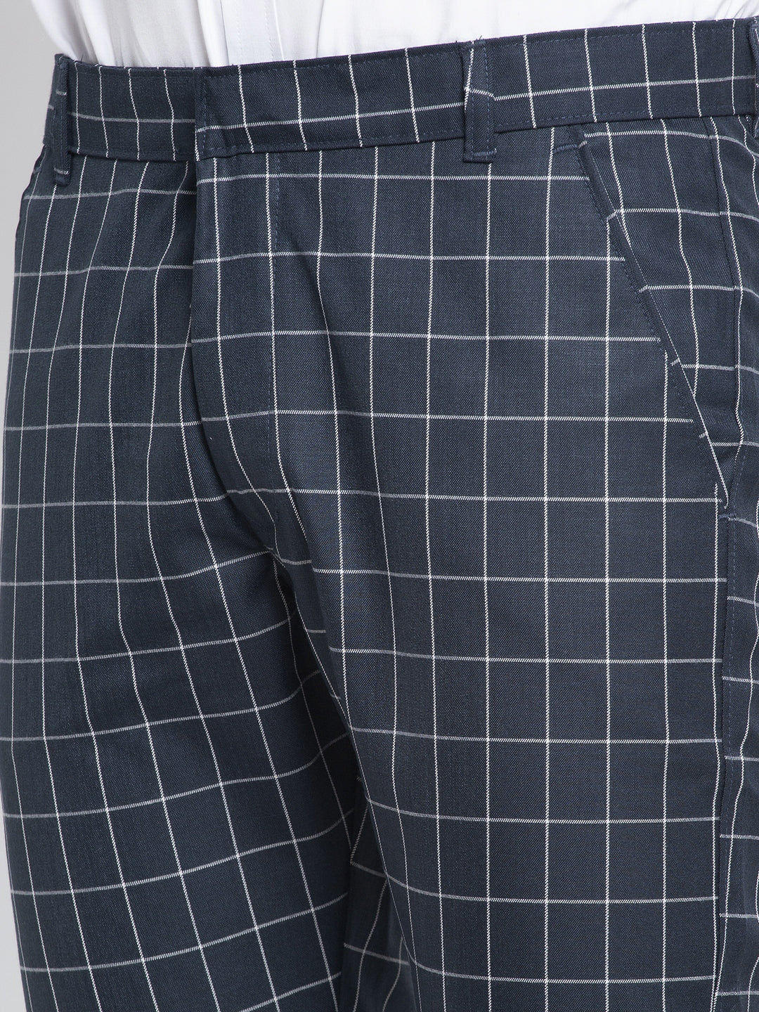 Jainish Men's Navy Formal Trousers ( FGP 260Navy ) | Swadesiicart