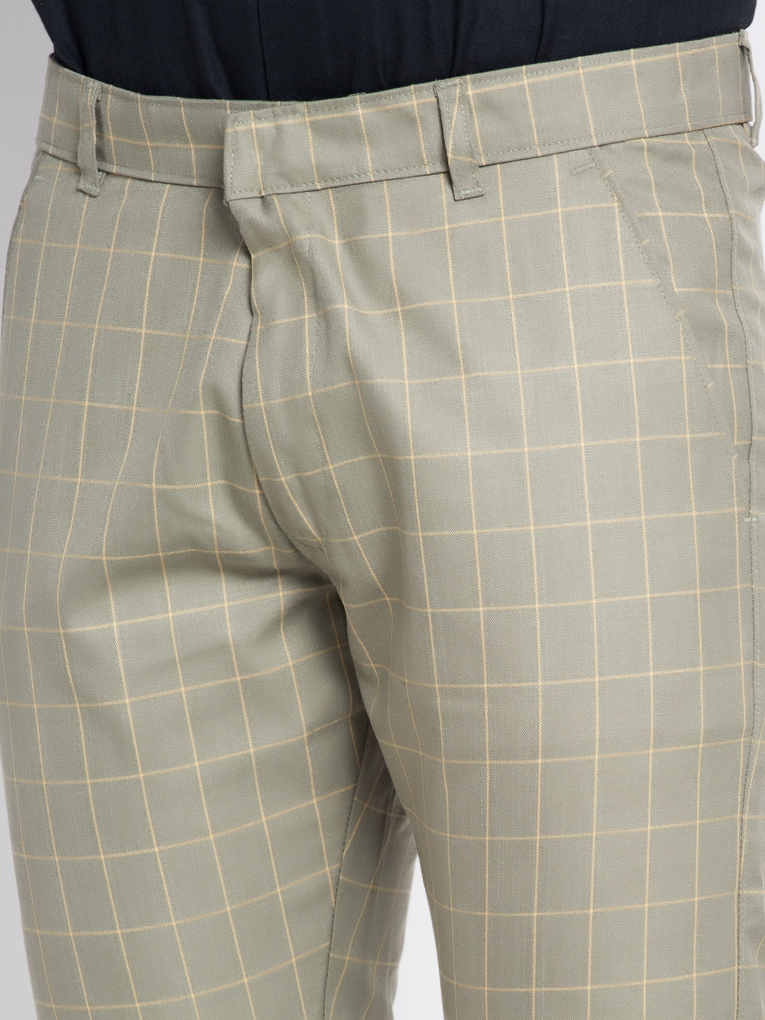 Jainish Men's Green Formal Trousers ( FGP 260Pista ) | Swadesiicart