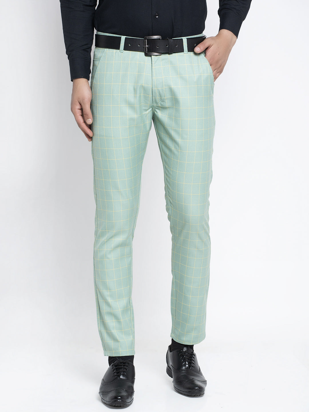 Jainish Men's Green Formal Trousers ( FGP 260Sea-Green ) | Swadesiicart